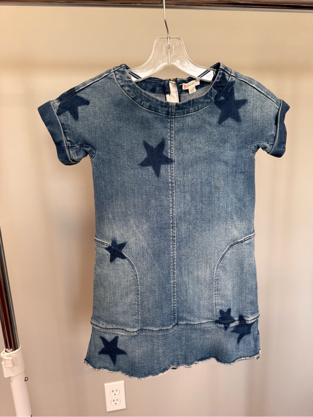 Crewcuts Blue Denim Star Dress for Girls
